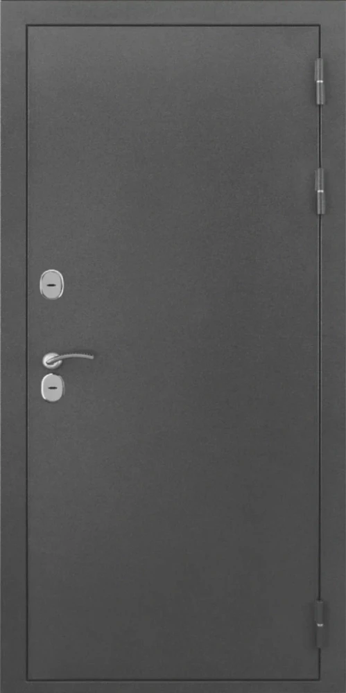 Входная дверь ДвериПРО L-Термо серебро ФЛ-256 (10мм, бетон снежный) DPRO200150 внешняя сторона